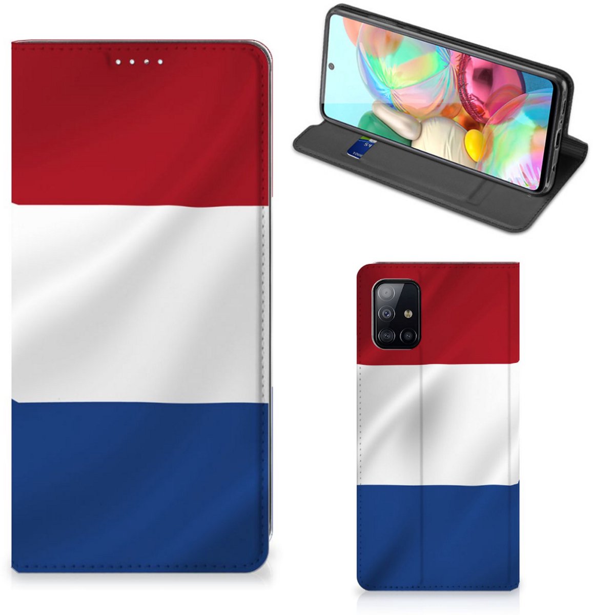 Samsung Galaxy A71 Standcase Nederlandse Vlag