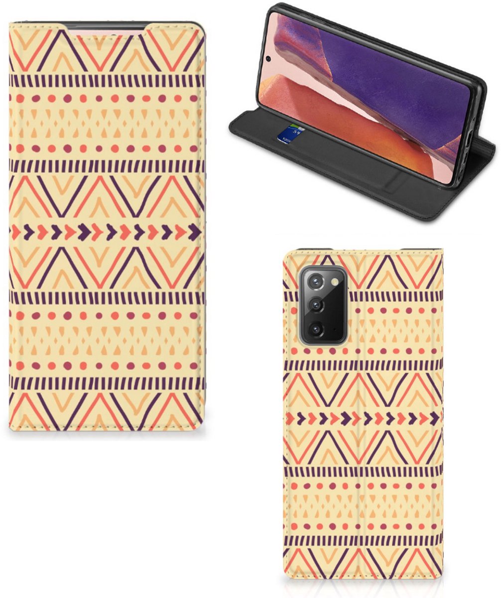 Samsung Galaxy Note20 Hoesje met Magneet Aztec Yellow