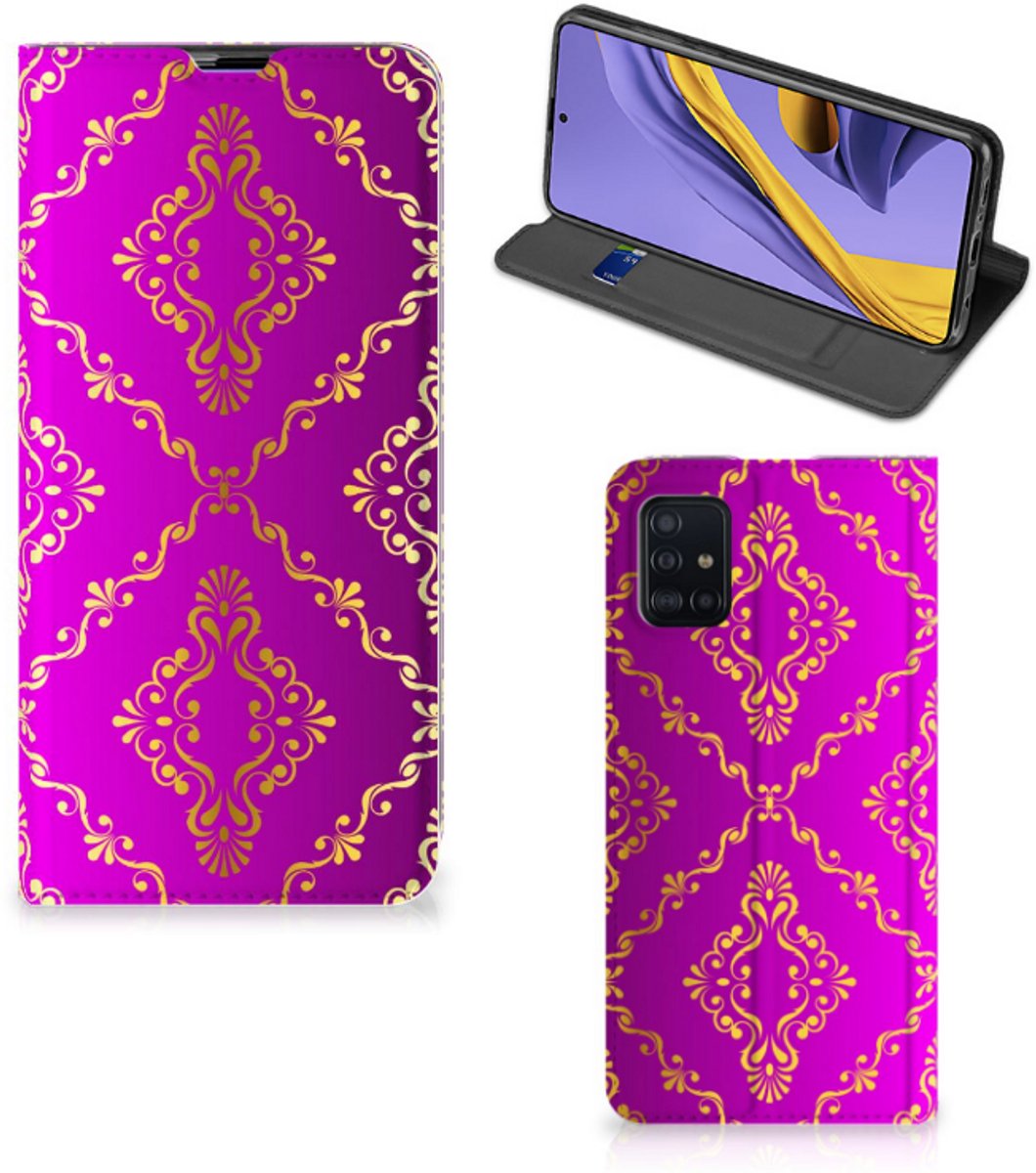 Book Case voor Telefoon Hoesje Samsung Galaxy A51 Barok Roze