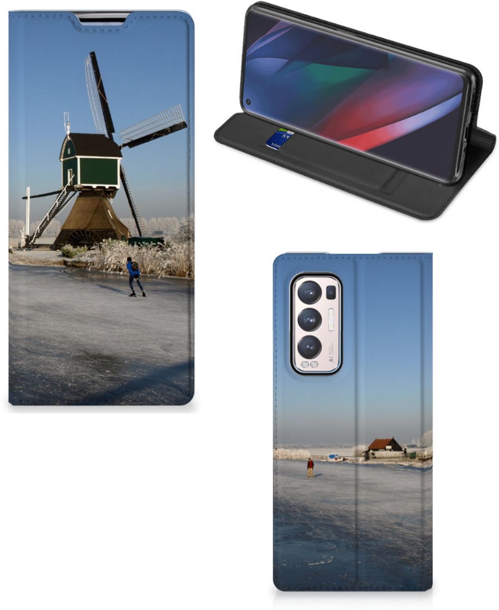 OPPO Find X3 Neo Book Cover Schaatsers