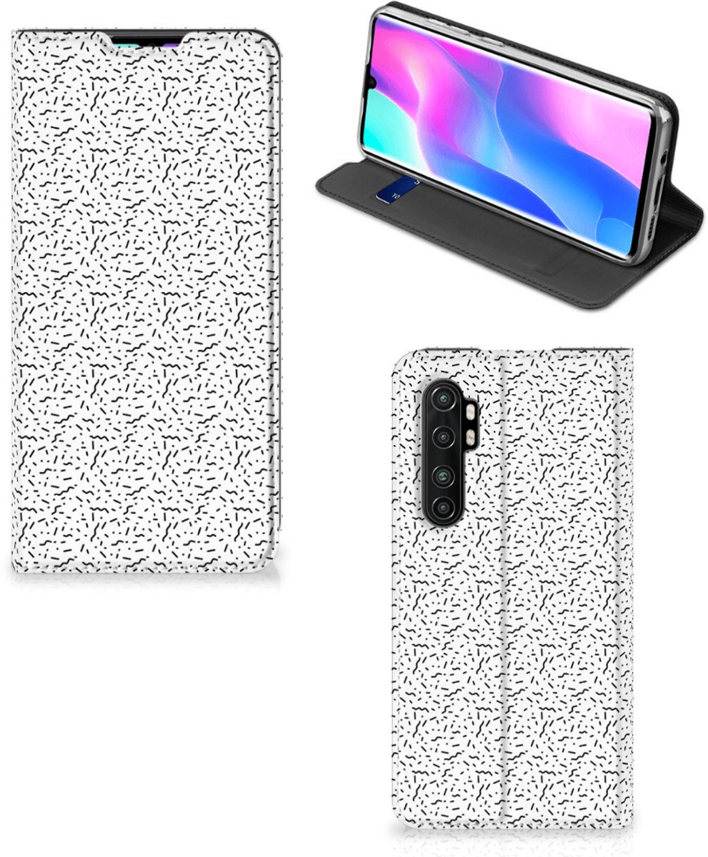 Xiaomi Mi Note 10 Lite Hoesje met Magneet Stripes Dots
