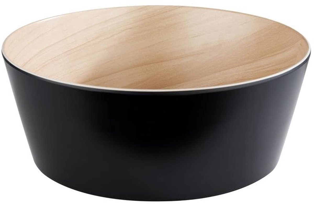APS Servies, Bekers En Bestek - Melamine - Zwart - Ø 26,5 cm - 3,4 Liter - Vaatwasserbestendig