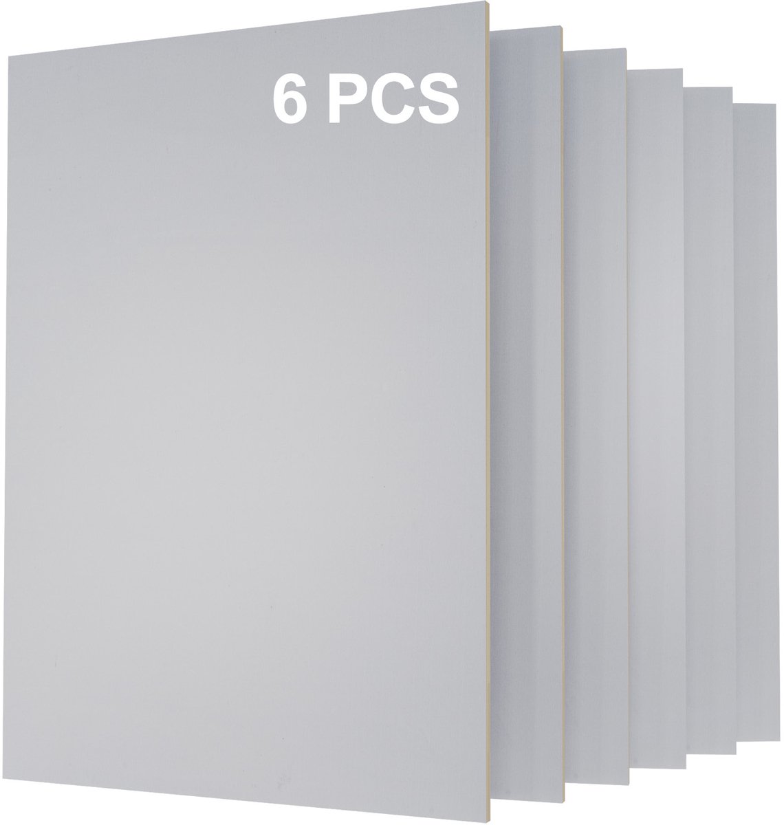 Creatorally 6 stuks A4 Plaat - Wit Multiplex Zonder Verf - Multiplex Platen - 3mm -297*210mm - Perfect voor Pyrografie Lasersnijden CNC Fretwerk Rolzaag Freeswerk - Modelbouw Laser Snijden Graveren