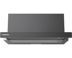 Heinner HTCH-MD600GBK Inbouw Afzuigkap 60 cm – 630 m³/h – 1x 1.5 W LED-Verlichting – 3 Standen – 1x 215 W Motor – 5 Jaar Garantie – Zwart Glas
