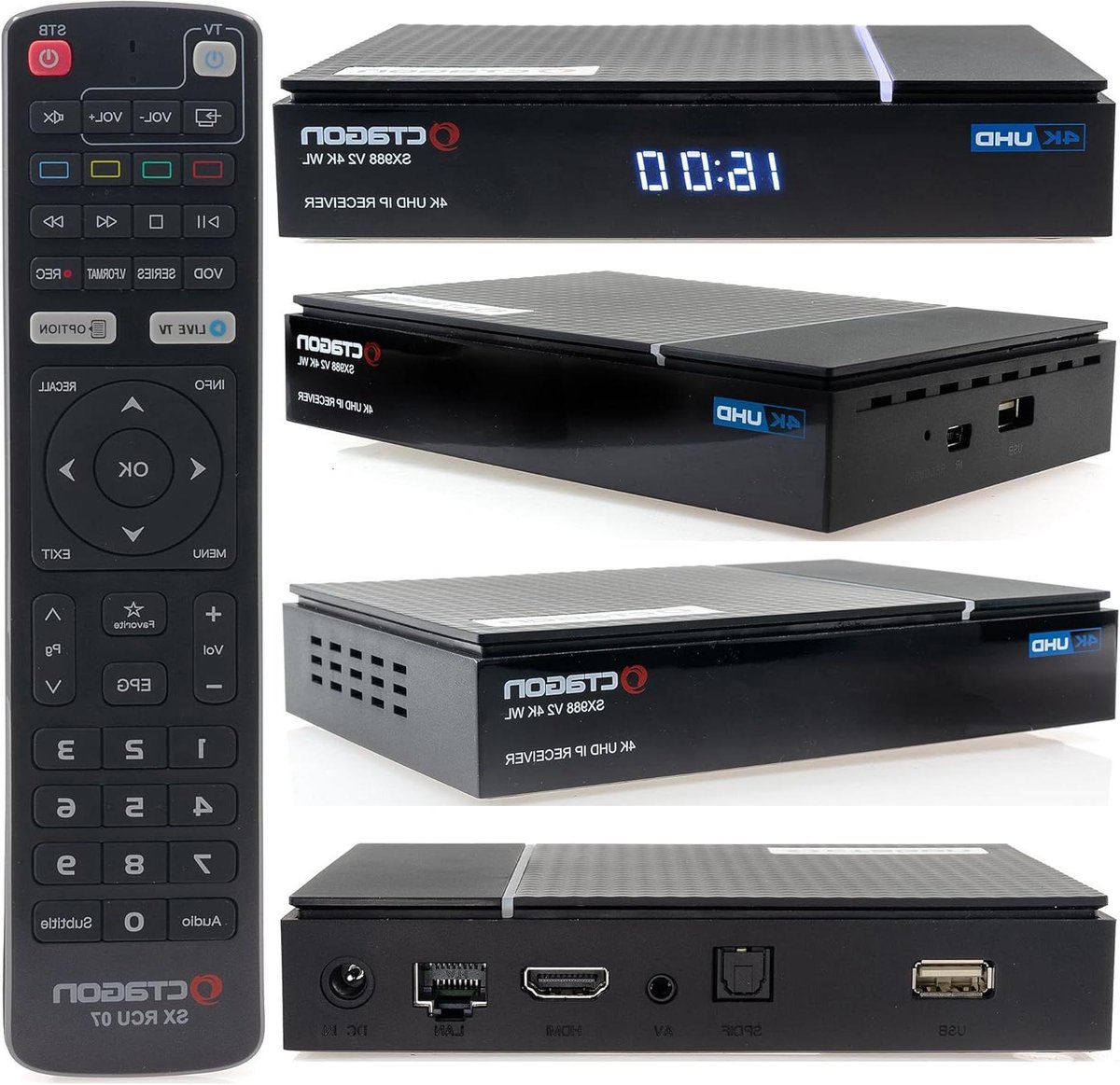 Smart TV Ontvanger - IP Receiver - Intelligent Televisie - 4K UHD Linux - 148 x 103 x 30 mm