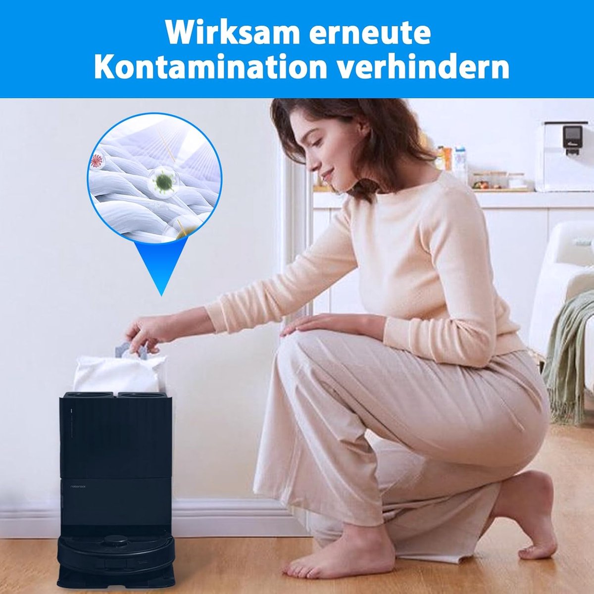 Stofzuigerzakken - Reservezakken - Robotstofzuiger - Premium filtratie - 12 stuks - Wit