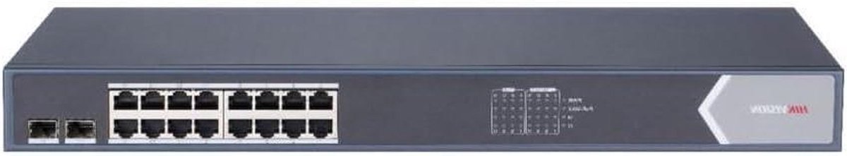 Netwerk Switch - PoE Switch - Netwerk Uitbreiden - 16 Gigabit Poorten - 3.6 Kilogram - Zwart