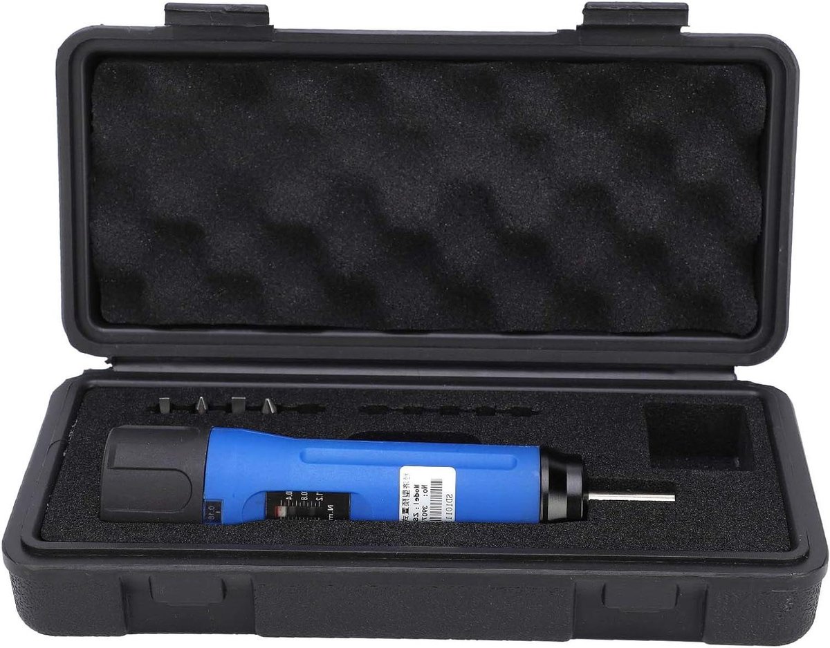 Momentschroevendraaier Set - Momentsleutel Kit - Precisie Werk - Instelbaar Koppel - 530 Gram - Blauw