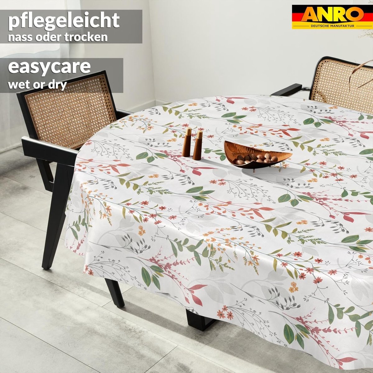 Oliezeil Tafelkleed - Wasbaar Tafelzeil - Tafel Beschermen - Lotus Effect - 260 x 140 cm - Naturel