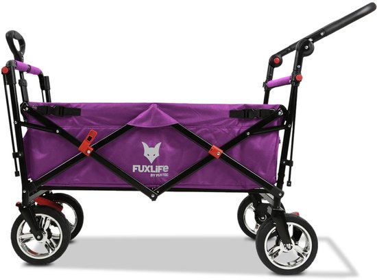 FUXLIFE by FUXTEC CT700 Bolderkar Handkar - Opvouwbaar - Paars - Wendbare Transportwagen voor Dagelijks Gebruik - Max. 75kg — afbeelding 3