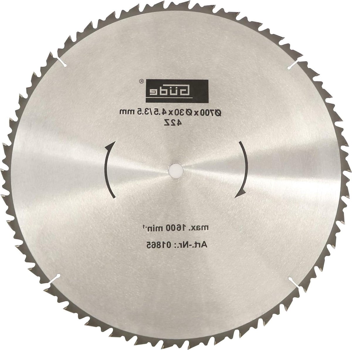 Zaagblad - Hardmetaal blad - Brandhout zagen - 42 Tanden - 700 mm Diameter - Zilver