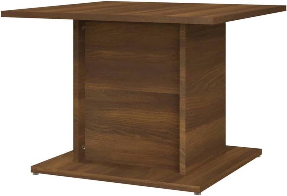 Salontafel - Koffietafel bijzettafel - Woonkamer inrichten - Modern design - 555x555x40 cm - Bruineiken