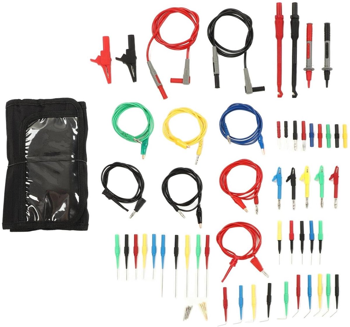 Multimeter Testkabelset - Meetleidingen Kit - Elektrische Tests - 62 Delige Set - 1000 V - Multicolor