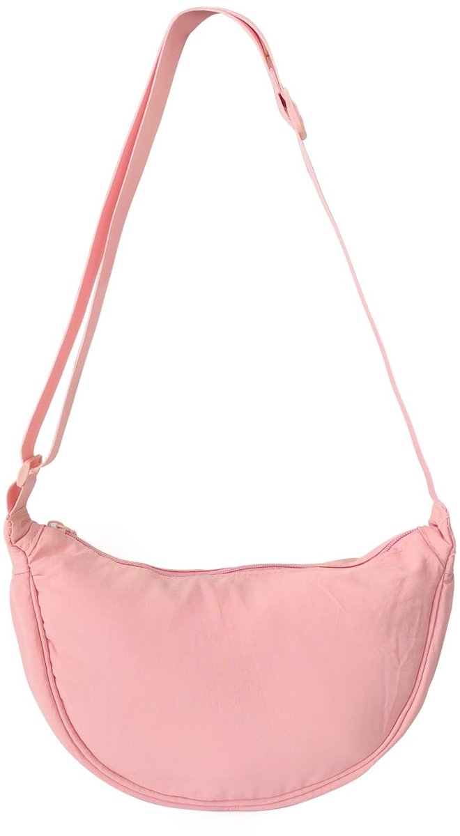 aladdien - Halve maan tas - Crossbody tas voor dames - Verstelbare riem - Draagbaar en lichtgewicht - Effenen kleuren - Geschikt voor dagelijks gebr..