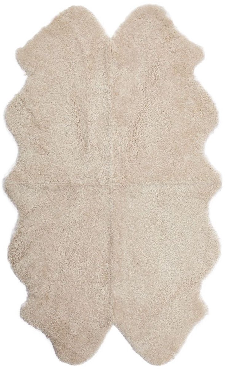 Sheepskin House - Vierdubbele Nieuw-Zeelandse Schapenvacht - Curly Kortharig â€“ 170x110 cm