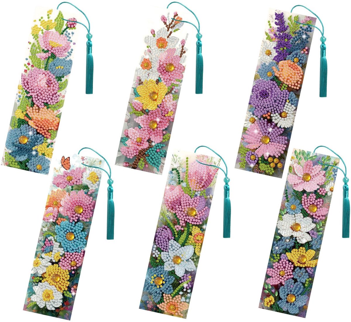 ONF3 - Diamant Schilderij Bladwijzers Kit - DIY Steentjes Kunst - Perfect voor beginners - Creatieve hobby - Kunstzinnige projecten - Inclusief ...