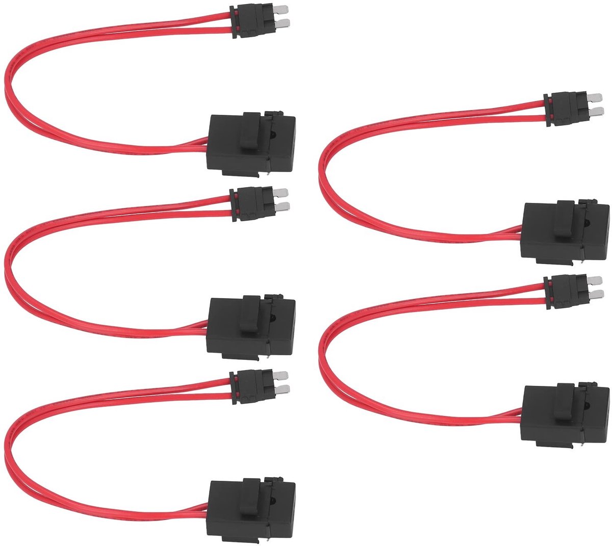 aladdien - Auto Fuse Set - 5-delige set met 20A fuses - Geschikt voor auto - Inclusief verlenging en mini connector - Handig voor auto reparaties