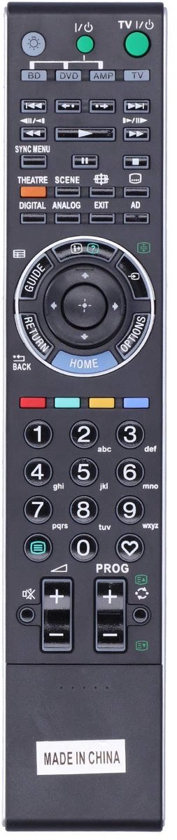 aladdien - Afstandsbediening Vervanging voor LCD LED Televisie - Geschikt voor RM-ED033 RM-ED019 - Handzaam en gebruiksvriendelijk - Zwart - TV Cont..