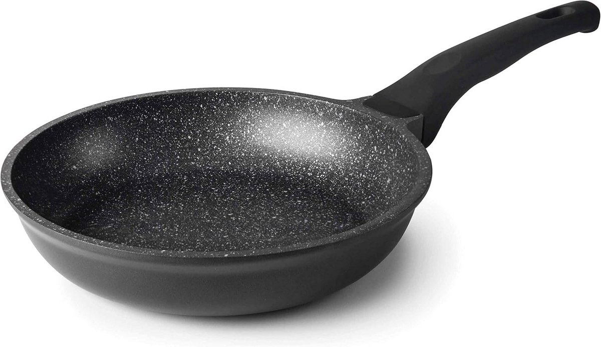 Koekenpan Hardaluminium 24 cm – Eco-Stone Anti-aanbaklaag – Geschikt voor Inductie