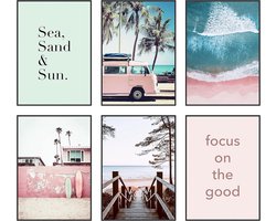 Hambient Decorative images for writing photos, 6 sheets of 21 x 30 cm (surf)