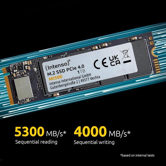 Snelle Interne M.2 NVMe SSD 500GB PCIe 4.0 voor Desktop en Laptop van Snelle — afbeelding 2