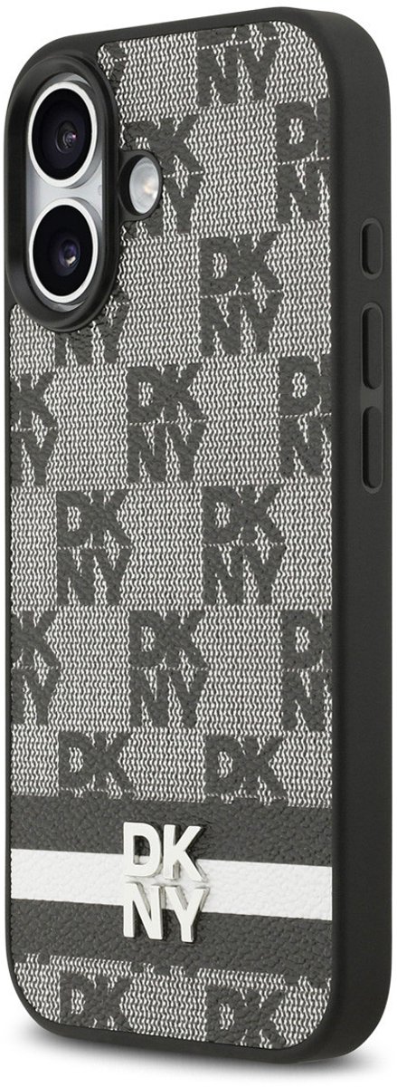 DKNY telefoonhoesje voor iPhone 17 - Geruit patroon - Zwart
