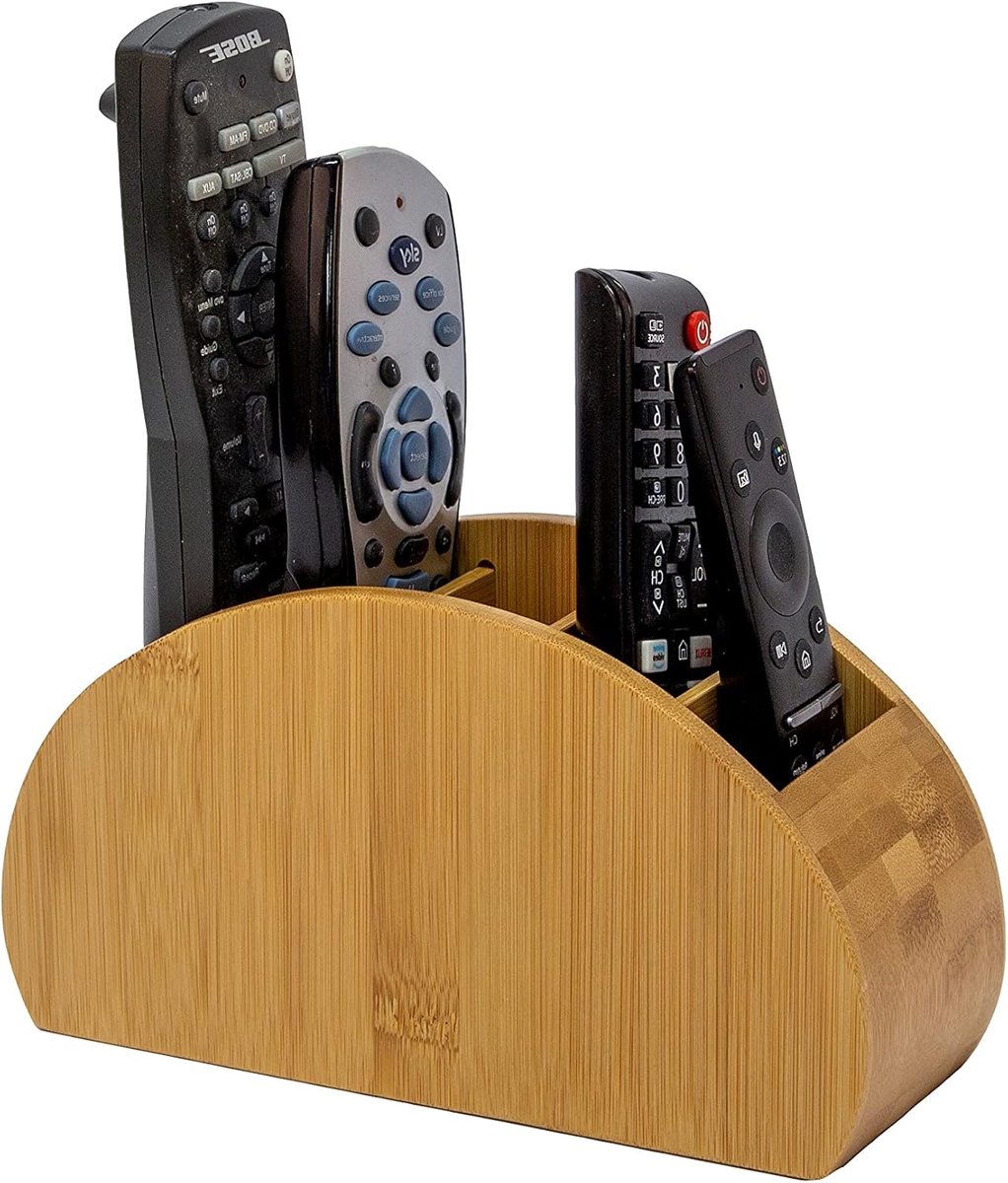Bamboe Organizer - Opbergbakje - Bureau Opruimen - 5 Vakken - 22 cm - Bruin