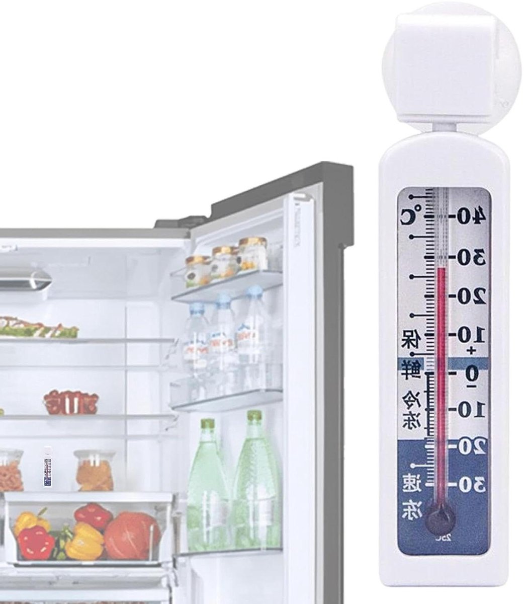 Koelkast thermometer - Vriezer meter - Voedsel bewaren - Breed meetbereik - 17 cm lengte - Meerkleurig
