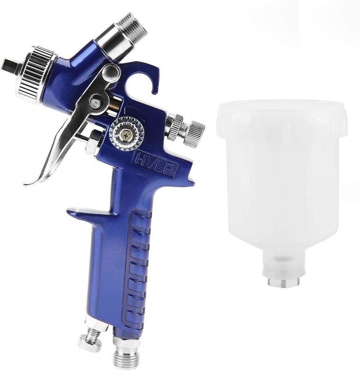 ONF3 - Spuitpistool - Mini spuitpistool voor autolak - 0.8mm en 1.0mm nozzle - Transparant - Pneumatisch spuitpistool - Voor precisiewerk - Lich...