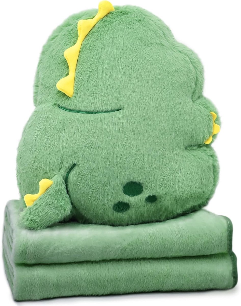 Reisdekentje en Kussen Set 2-in-1 100 x 170 cm, Pluche Reisdeken voor Volwassenen en Kinderen, Ideaal voor Naps en Comfort tijdens Reizen