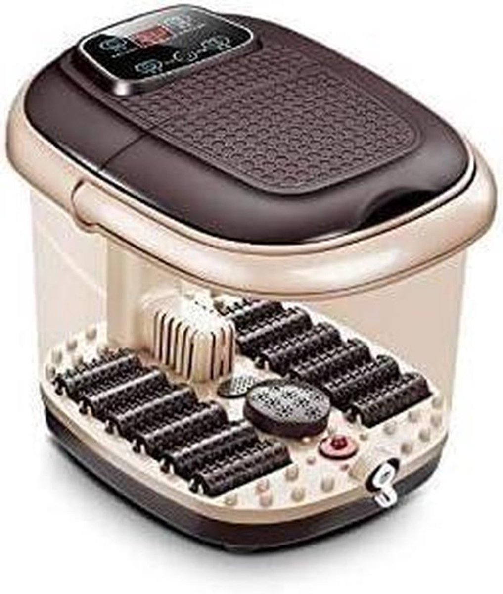 Voetenbad - Massagebad - Ontspanning thuis - Intelligente constante temperatuur - 12 massage rollers - Wit