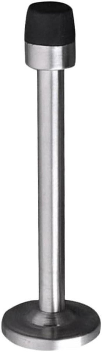 Deurstopper - Deurvanger Muurbeschermer - Bescherming Deur - Roestvrij Staal - 12.5 cm - Zwart