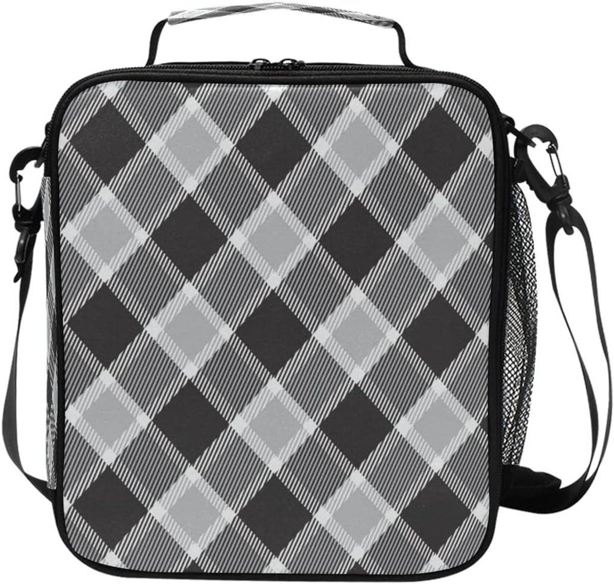 Lunchtas - Maaltijdtas - School en Werk - Grote Capaciteit - 33x31x5cm - Geruit Tartan