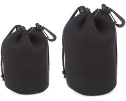 Store_9 - Neopreen Lenstas - Bescherming voor Lens - Waterdicht - Zwart - Camera-accessoires - Geschikt voor lenzen - 2 stuks