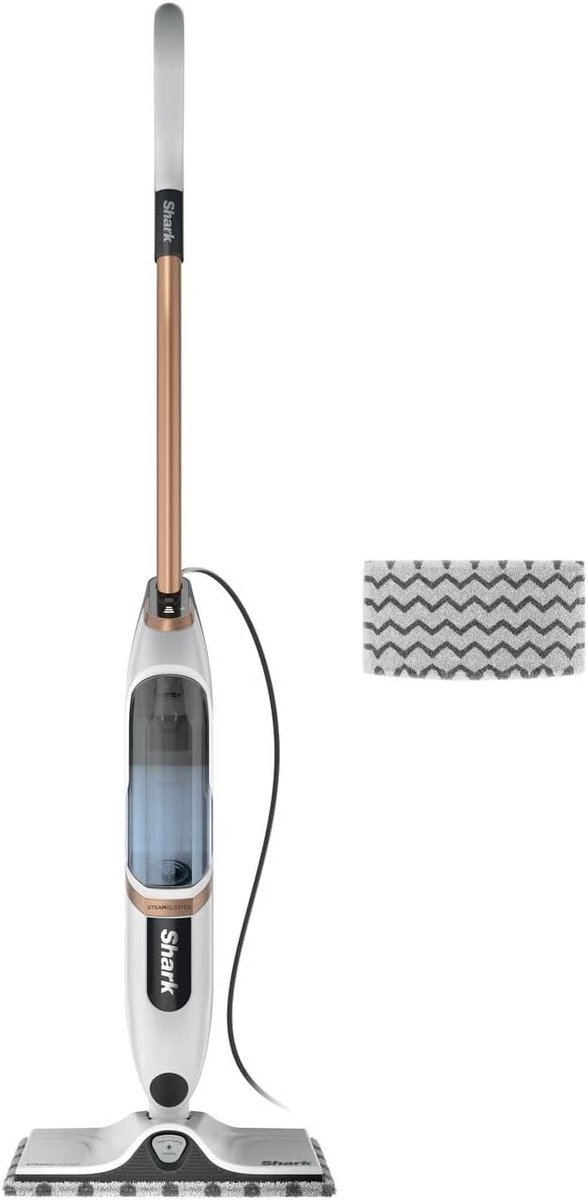 Stoomreiniger Vloeren - Stoomdweil - Hygiënisch Schoonmaken - Gerichte Stoomkracht - 117cm Hoog - Wit
