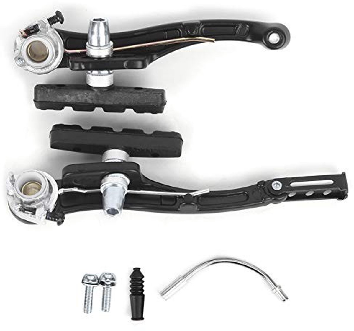 aladdien - V-Brake Set - Mountainbike Remmen - Duurzaam en Betrouwbaar - Zwart - Aluminium - Geschikt voor 24 inch en 26 inch fietsen - 1 of 2 paar