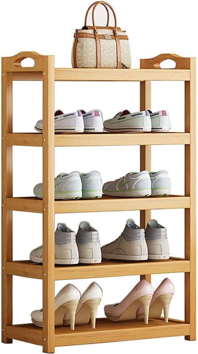 Schoenenrek - Opbergrek - Huis Op Orde - Natuurlijk Bamboe - 50 cm - Helder