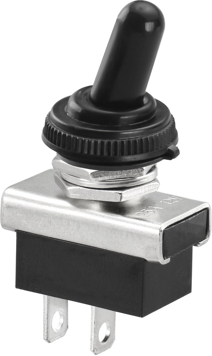 aladdien - Tuimelschakelaar - Waterdicht - 2-polig - 25A 12V - Vergrendeling - Geschikt voor Auto's - Model KN3D-101
