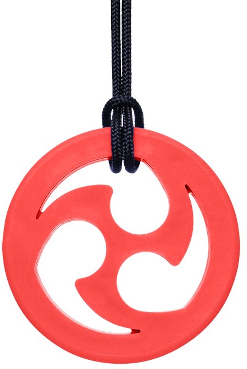 ARK Therapeutic kauwsieraad Ninja Star rood voor kinderen en volwassenen.