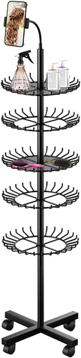 Haarrek - Styling standaard - Haar styling - In hoogte verstelbaar - 43.5 cm - Zwart