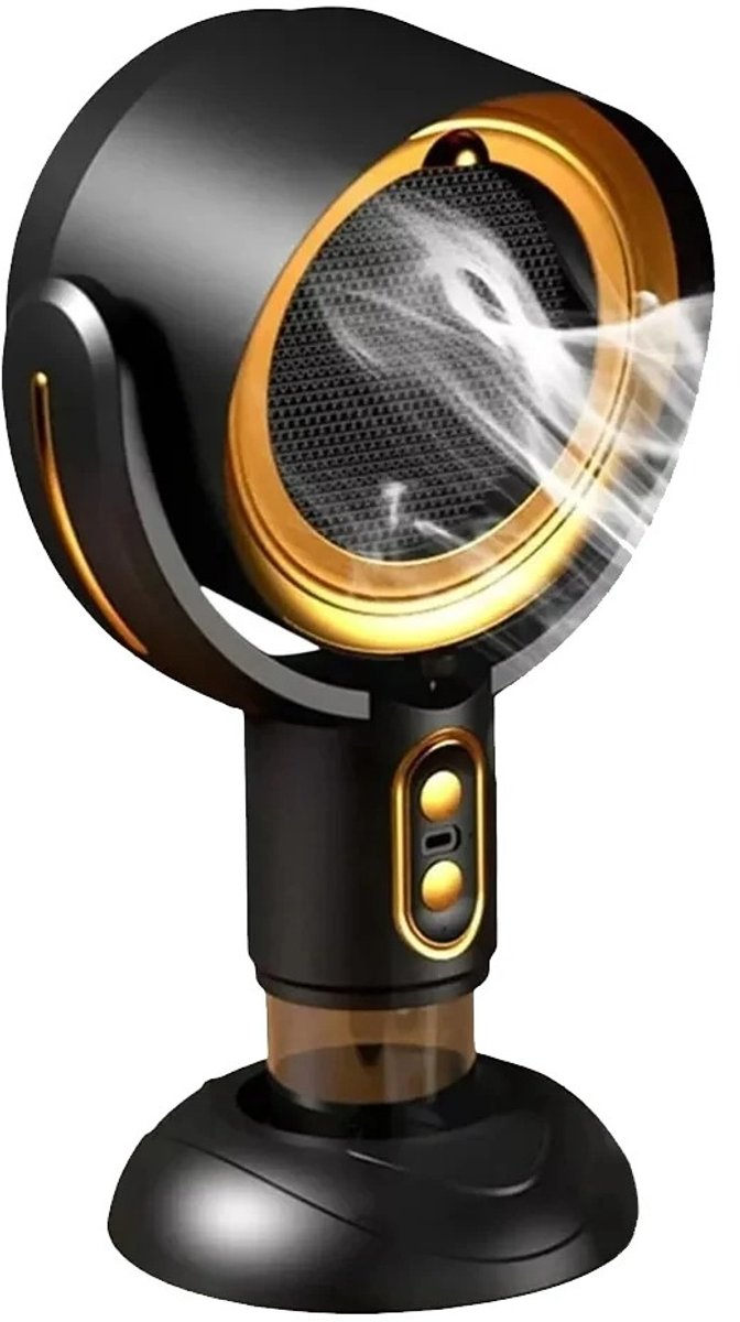 Innovastore Draagbare Afzuigkap - Tafelmodel - Afzuigsysteem - Oliefilter - Luchtfilter - USB - 2 standen - Zwart/Goud