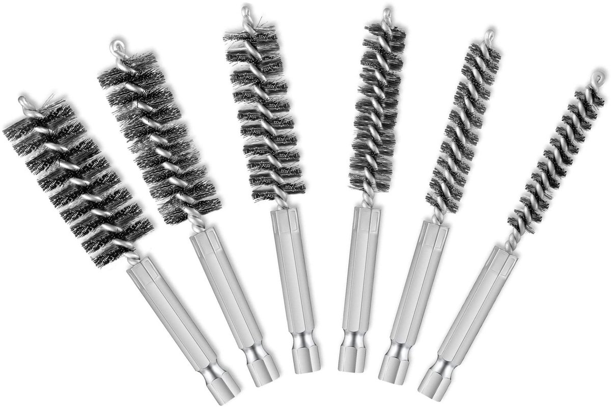 Allecto - 6 Stuks Draadborstel Set - Boren en Reinigen - Roestvrij staal - Voor Power Drill - Schoonmaken en Polijsten - Geschikt voor Metaal