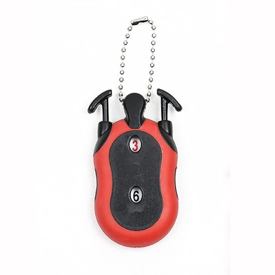 Allecto - Draagbare Mini Golf Score Teller - Dubbel Vierkant Dial - Handig en Compact - Scorebord met Sleutelhanger - Perfect voor Golfliefhebbers van Allecto — afbeelding 3