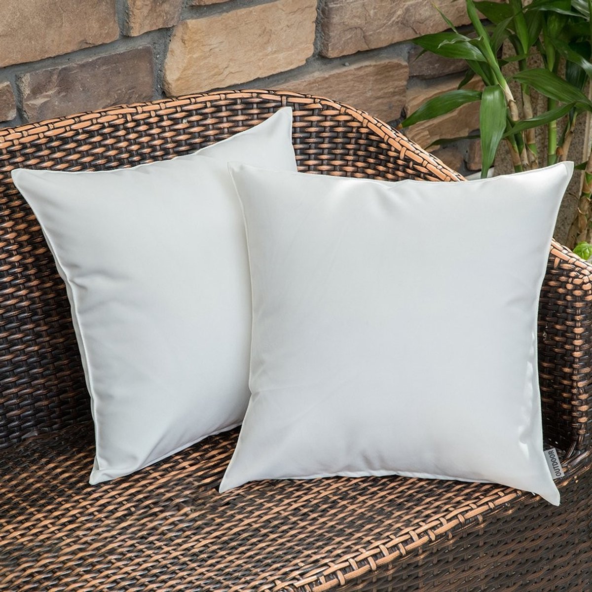 Allecto - Outdoor Kussenhoezen - Waterdichte Kussenhoezen - Decoratieve Kussenhoezen - 45 x 45 cm - Zachte Kussens - Geschikt voor Tuin en Balkon