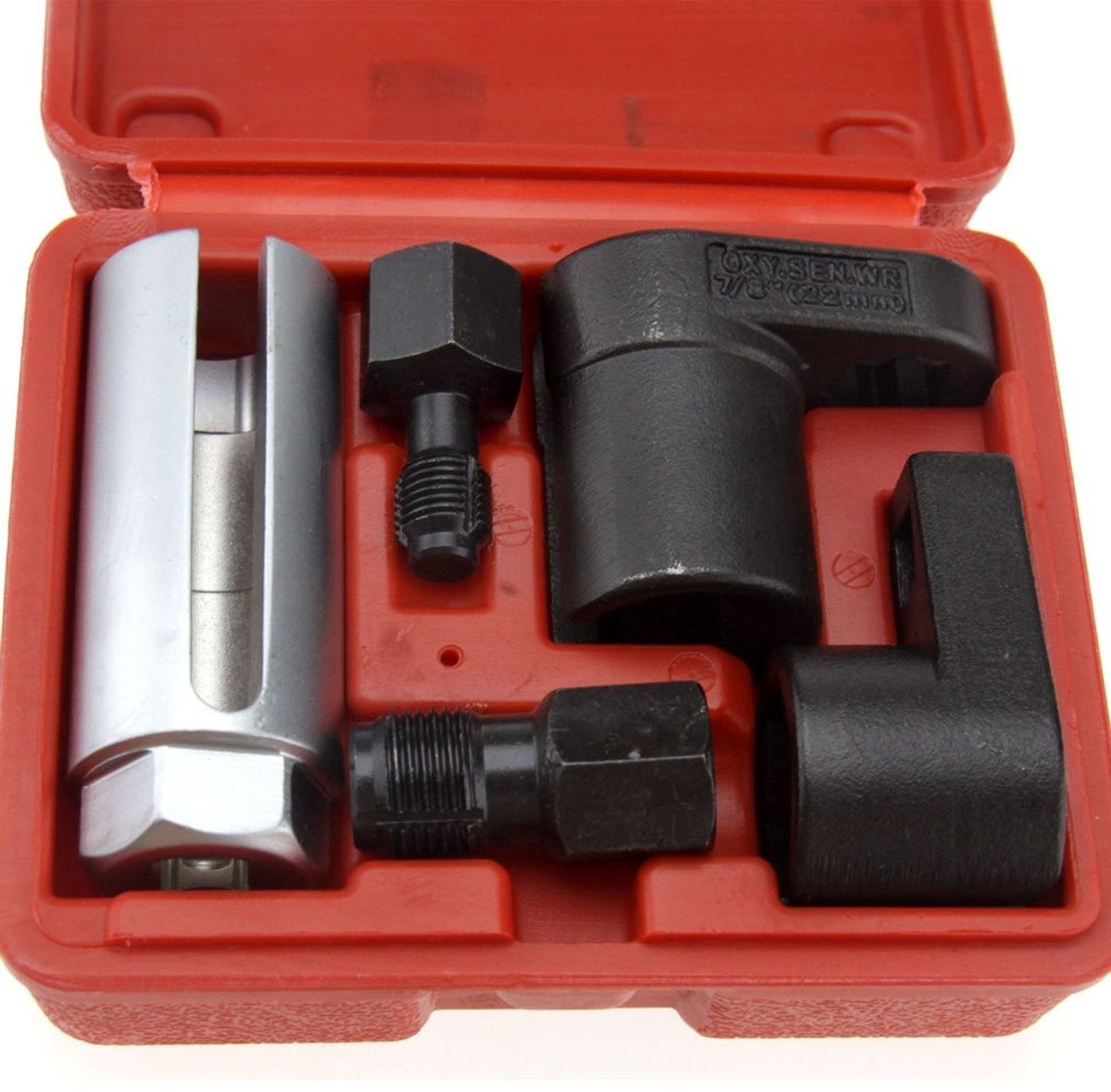 Allecto - 3PCS 22mm Lambda Sensor Verwijder Gereedschap - M12 M18 Draad Chasers - Handig opbergzakje - Geschikt voor moderne voertuigen - Reinigen ...