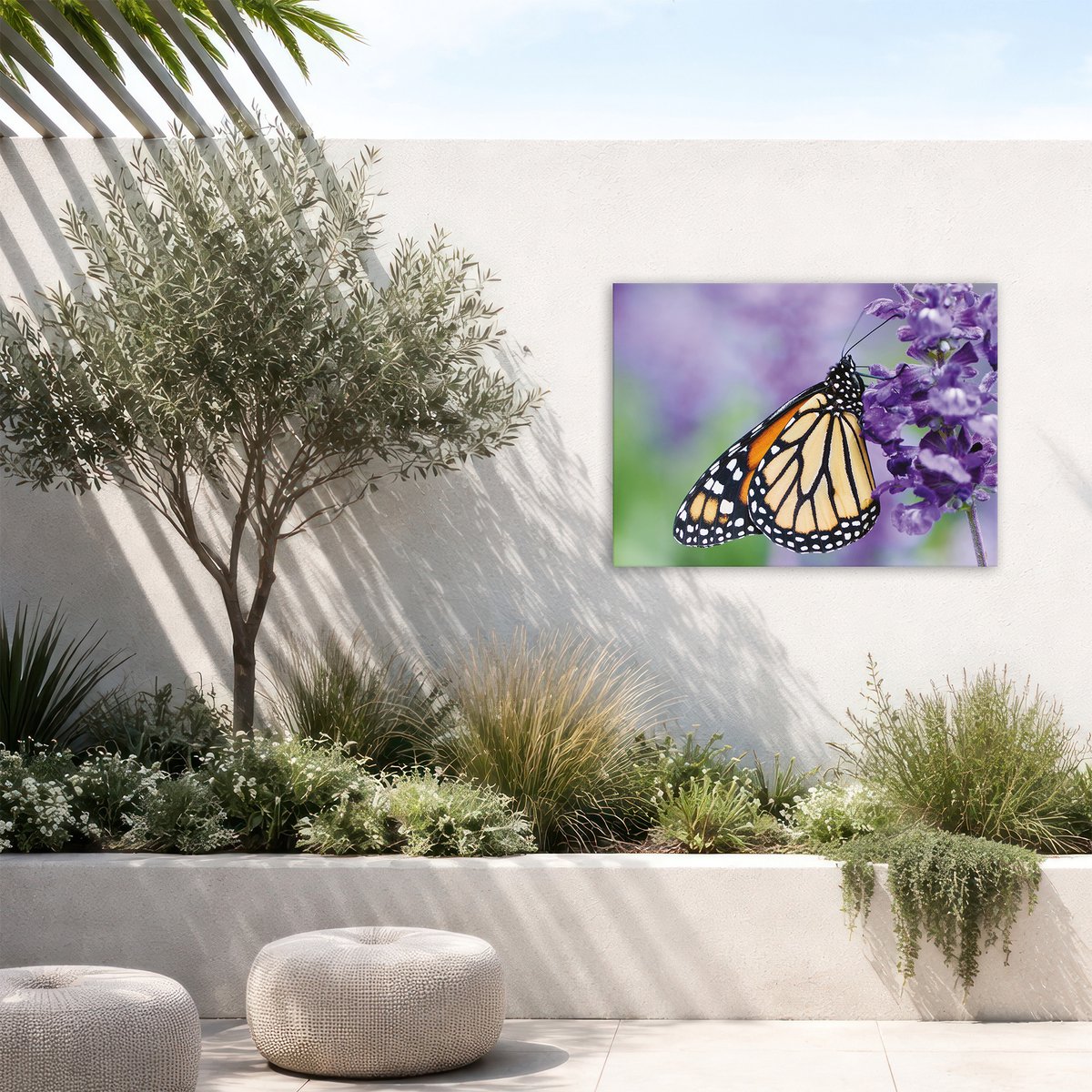 Art for the Home Buitencanvas Vlinder