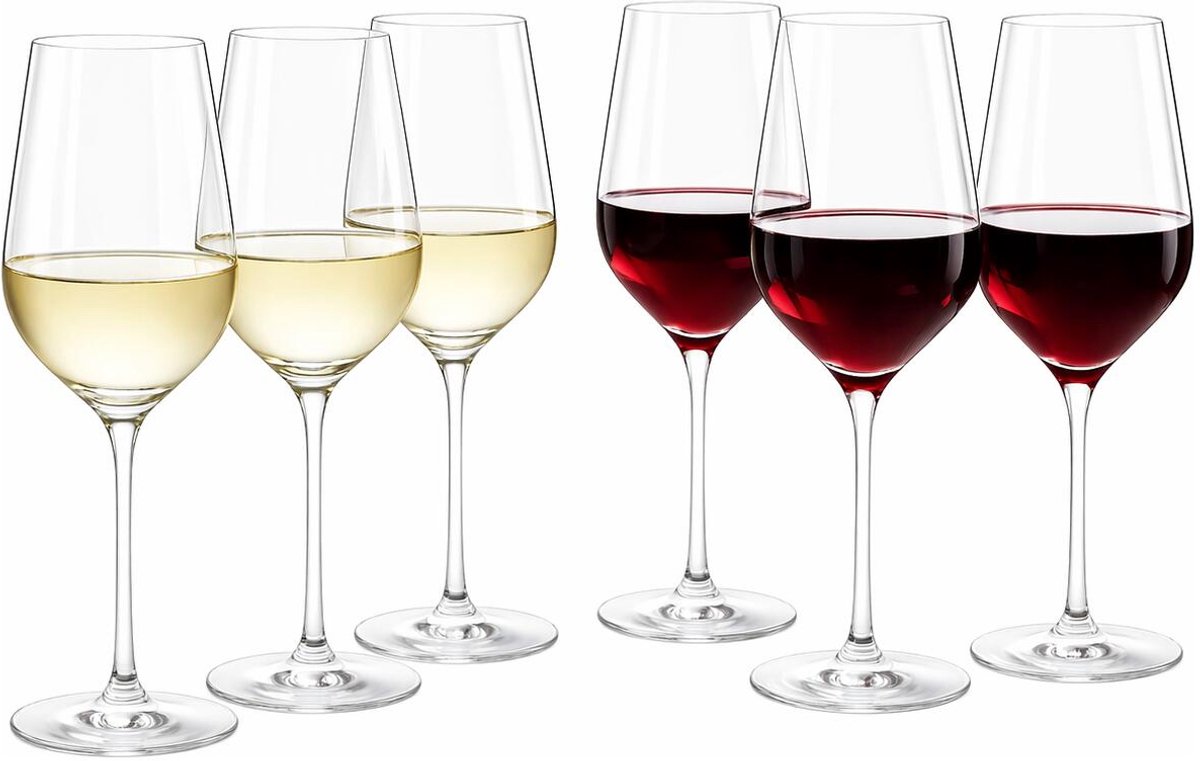 Secret de gourmet Wijnglas Paris - 6x stuks - 680 ml - glas - kristalachtig