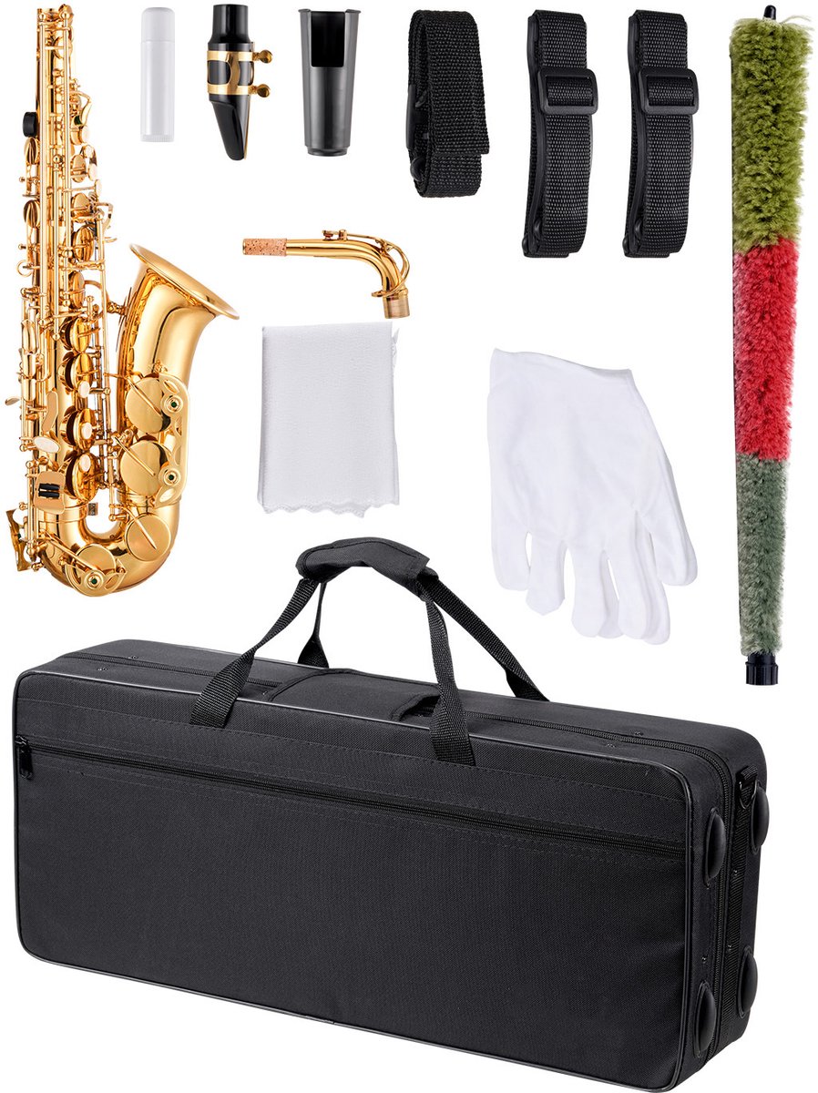 Altsaxofoon E Majeur 23 Toetsen Beginnersset met Koffer, Riem en Mondstuk