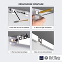 Instructievideo over het monteren van een Artiteq Click Rail ophangrail.