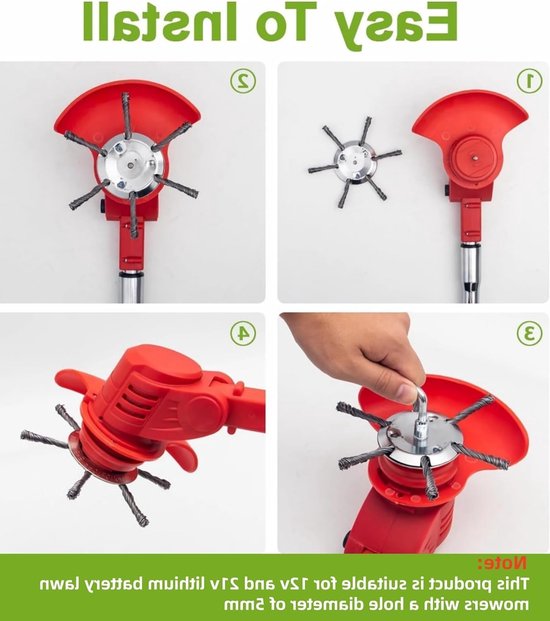 Onkruidborstel - Grastrimmerkop Bosmaaier - Onkruid Verwijderen - Gedraaide Draden - 6 Blades - Niet gespecificeerd — afbeelding 2
